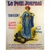 Aff. 121x156cm - Le Petit Journal Trahison par Paul Bertnay Grand Roman Inédit