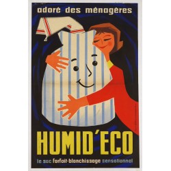 Aff. 37x54cm - Humid'Eco Le Sac Forfait Blanchissage Sensationnel