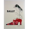 Aff. 40x60cm - Bally Chaussure à fleurs