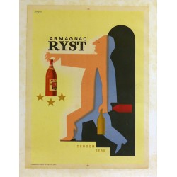 Aff. 45x59cm - Armagnac Ryst Condom Gers