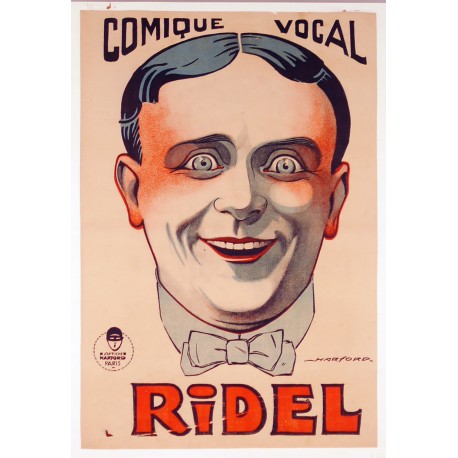 Aff. 40x59cm - Comique Vocal Ridel