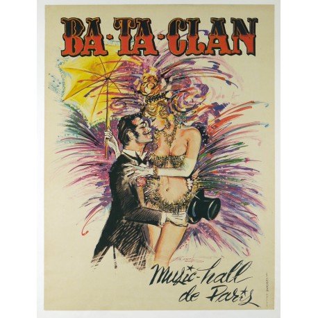 Aff. 47x61cm - Ba Ta Clan Music Hall de Paris