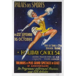 Aff. 52x35cm - Palais des Sports Holiday on Ice 54