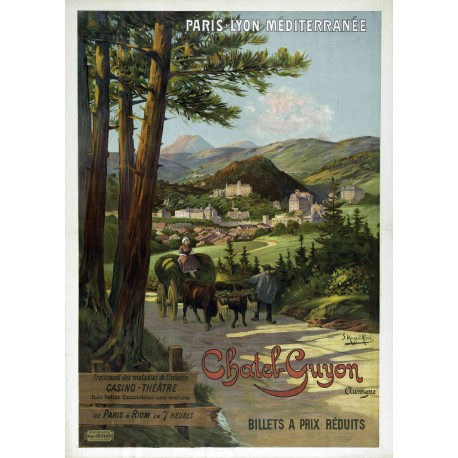 Affiche - Vue sur Chatel Guyon - 40x60 Giclée