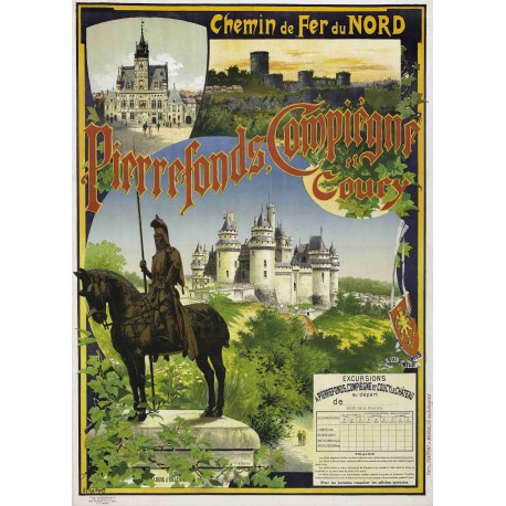 Affiche - Pierrefonds Compiegne et Coury - 40x60 Giclée