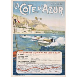 Affiche - Cote d'Azur Courses Nautiques - 40x60 Giclée