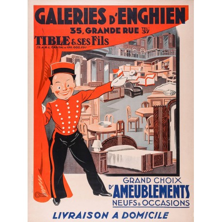 Affiche - Galeries d'Enghien - 40x60 Giclée