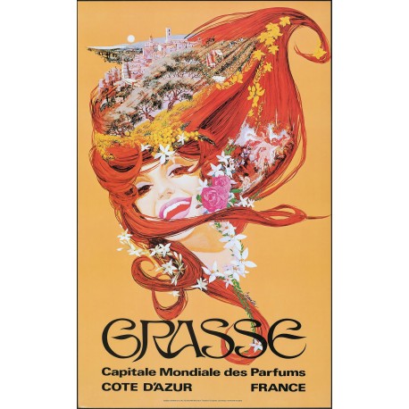 Affiche - Grasse Capitale des Parfums - 40x60 Giclée
