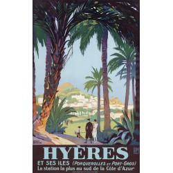 Affiche - Hyeres et ses Iles - 40x60 Giclée