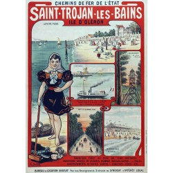 Affiche - Ile d'Oleron Saint Trojan les Bains - 40x60 Giclée