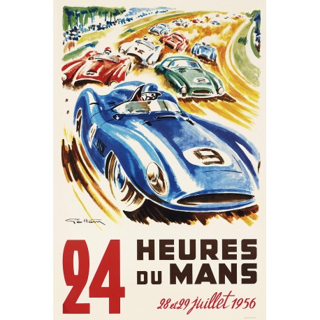 Affiche - 24 Heures du Mans 1956 - 40x60 Giclée