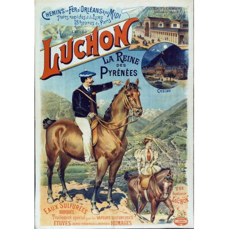 Affiche - Luchon Reine des Pyrenees - 40x60 Giclée