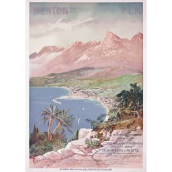 Affiche - Menton et ses Montagnes - 40x60 Giclée