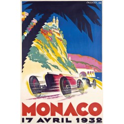 Affiche - Grand Prix de Monaco de 1932 - 40x60 Giclée