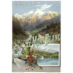 Affiche - Le Mont Blanc depuis la Vallee - 40x60 Giclée