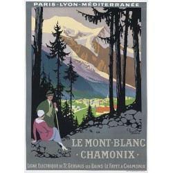 Affiche - Mont Blanc Chamonix - 40x60 Giclée