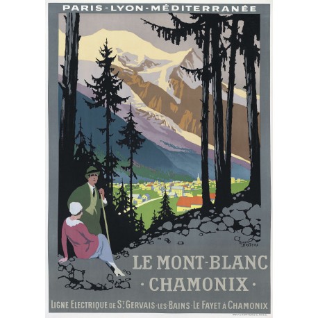 Affiche - Mont Blanc Chamonix - 40x60 Giclée