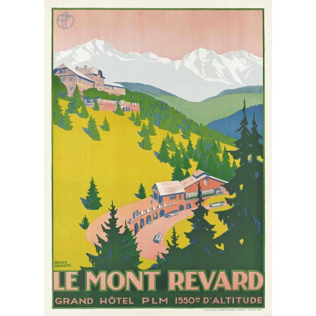 Affiche - Mont Revard Grand Hotel PLM - 40x60 Giclée