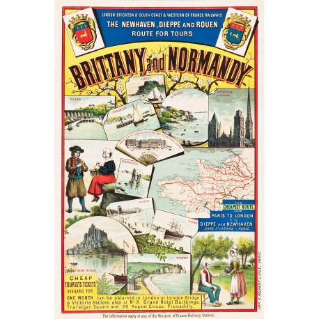 Affiche - Brittany and Normandy - 40x60 Giclée