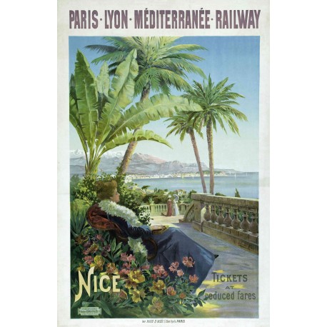 Affiche - Nice Vue sur la Mediterranee - 40x60 Giclée