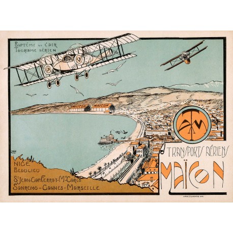 Affiche - Nice Transports Aeriens - 40x60 Giclée