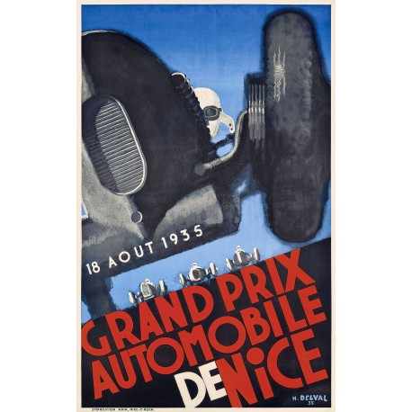 Affiche - Grand Prix de Nice de 1935 - 40x60 Giclée