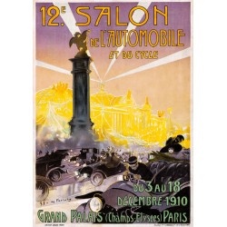 Affiche - Salon de l'Automobile de 1912 Paris - 40x60 Giclée