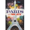 Affiche - Feu d'Artifice Rouge a la Tour Eiffel - 40x60 Giclée