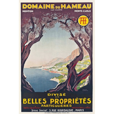 Affiche - Cap Martin Domaine du Hameau - 40x60 Giclée