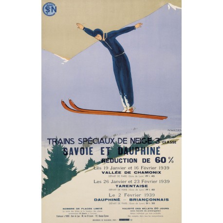 Affiche - Savoie Sauteur a Ski