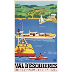 Affiche - Val d'Esquieres Jeux de Mer - 40x60 Giclée