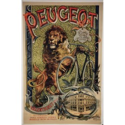 Aff. 94x142cm - Peugeot Valentigney Lion
