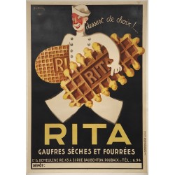 Aff. 104x145cm - Rita Gaufres Sèches et Fourrées