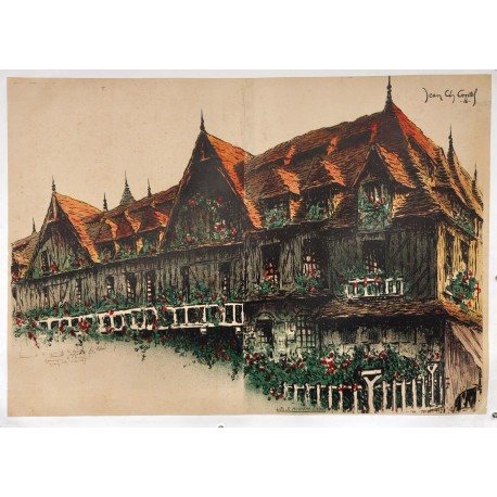 Aff. 117x83cm - Deauville Maison du Blessé Signée par l'auteur