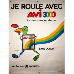 Aff. 120x160cm - Je Roule avec AVI3000 la Peinture Moderne