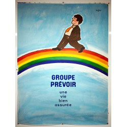 Aff. 120x160cm - Groupe Prévoir Une Vie Bien Assurée Arc en Ciel