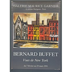 Aff. 56x78cm - Bernard Buffet Galerie Maurice Garnier Vues de New York