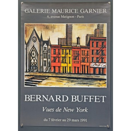 Aff. 56x78cm - Bernard Buffet Galerie Maurice Garnier Vues de New York