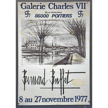 Aff. 56x80cm - Bernard Buffet Galerie Charles VII Poitiers