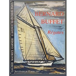 Aff. 56x78cm - Bernard Buffet Galerie Maurice Garnier Régates