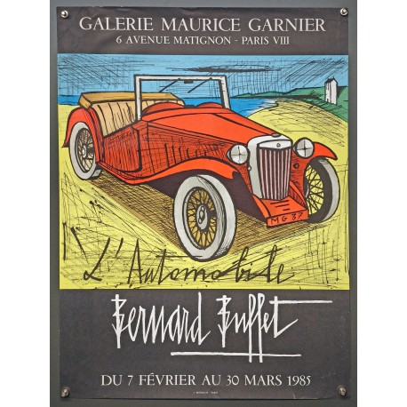 Aff. 50x68cm - Bernard Buffet Galerie Maurice Garnier L'Automobile