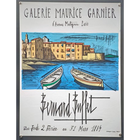 Aff. 50x68cm - Bernard Buffet Galerie Maurice Garnier Port Saint Tropez