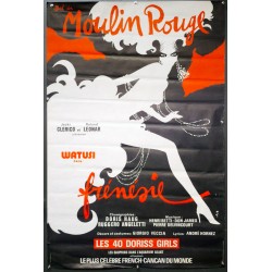 Aff. 78x119cm - Bal du Moulin Rouge Frénésie Les 40 Doriss Girls