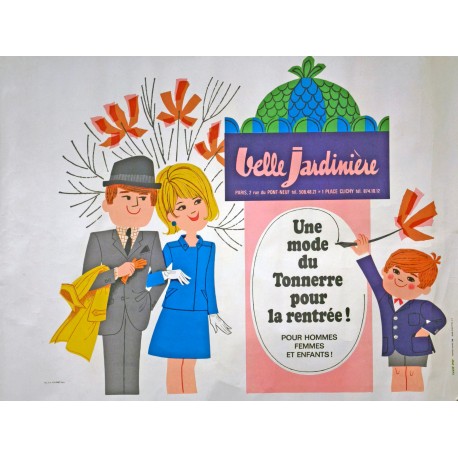 Aff. 112x68cm - La Belle Jardinière Une Mode du Tonnerre pour la Rentrée