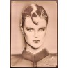 Aff. 50x70cm - Portrait de Femme Serpent Noir et Blanc