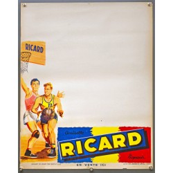 Aff. 50x65cm - Anisette Liqueur Ricard Basketball