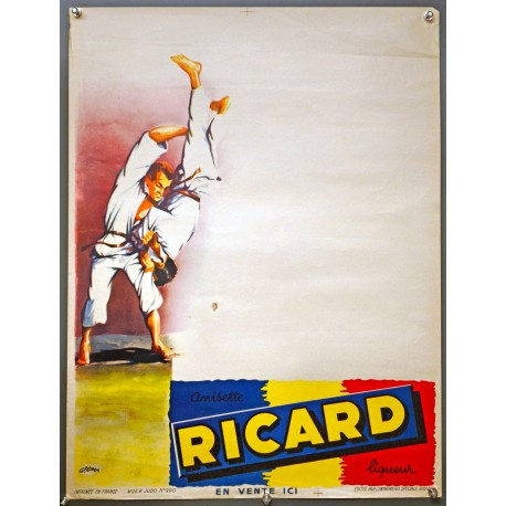 Aff. 50x65cm - Anisette Liqueur Ricard Judo