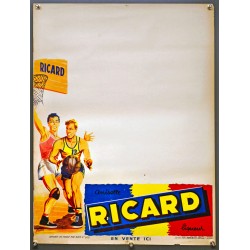 Aff. 50x65cm - Anisette Liqueur Ricard Basketball Etat A