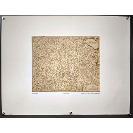 Aff. 65x50cm - Carte du Limousin Gravée par Robert de Vaugondy en 1753