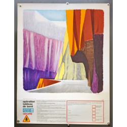 Aff. 50x65cm - Saviem Opération Tableau de Bord Route de Montagne Avec Partie à Découper